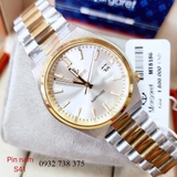 Đồng Hồ Nam Margaret Mặt Trắng MT8186 Dây Kim Loại Demi Máy Pin Kính Sapphire 40mm