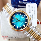 Đồng Hồ Nam Dây Kim Loại Demi Mặt Xanh Pastel Ombre Margaret MT8186 Kính Sapphire 40mm