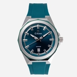 Đồng Hồ Nam G-Kinze GK7016M Mặt Xanh Lục Dây Cao Su Máy Pin Kính Sapphire Vỏ Silver 41mm