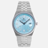 Đồng Hồ Nam G-Kinze GK7032M Mặt Xanh Da Trời Kim Loại Silver Máy Pin Kính Sapphire 40mm