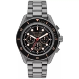 Đồng Hồ Nam Michael Kors MK9204 Mặt Đen Chronograph Benzel Xoay Kim Loại Màu Đen Size 45mm