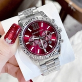 Đồng Hồ Nam Michael Kors MK9242 Mặt Đỏ 6 Kim Chronograph Kim Loại Silver Size 44mm
