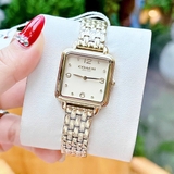 Đồng Hồ Nữ Coach 14504495 Mặt Vuông Dây Kim Loại Vàng Size 28x28mm