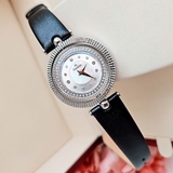 Đồng Hồ Nữ Franklin FL5488 Viền Xoay 2 Mặt Đính Đá Dây Da Đen Silver Size 32mm