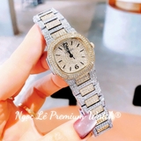 Đồng Hồ Nữ Franklin FL6122 Dây Kim Loại Demi Vàng Hồng Đính Đá Máy Pin Size 32mm