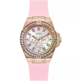 Đồng Hồ Nữ Guess GW0541L2 Dây Cao Su Hồng Mặt Đá Màu Vỏ Vàng Hồng Size 39mm