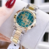 Đồng Hồ Nữ Guess GW0861L4 Mặt Xanh Lá Dây Kim Loại Demi Vàng Size 36mm