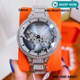 Đồng Hồ Nữ Mặt Báo Xoay JIMI JIMI Đính Đá Silver Size 38mm Chính Hãng