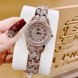 Đồng Hồ Nữ Melissa F2700 Đính Đá Mặt La Mã Vỏ Vàng Hồng Size 30mm