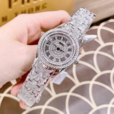 Đồng Hồ Nữ Melissa F2700 Đính Đá Mặt La Mã Vỏ Silver Size 30mm