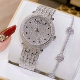 Đồng Hồ Nữ Melissa F8040 Đính Full Đá Vỏ Silver Size 36mm