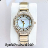 Đồng Hồ Nữ Michael Kors MK4655 Mặt Xà Cừ Đính Đá Vỏ Vàng Gold Size 33mm