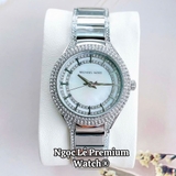 Đồng Hồ Nữ Michael Kors MK4657 Dây Kim Loại Đính Đá Mặt Xà Cừ Size 33mm