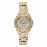 Đồng Hồ Nữ Michael Kors MK4890 Mini Raquel Pavé Dây Kim Loại Vàng Gold Đính Đá Size 32mm