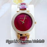 Đồng Hồ Nữ Michael Kors MK6427 Dây Acetate Đính Đá Vỏ Vàng Size 38mm