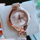 Đồng Hồ Nữ Michael Kors MKO1107 Đính Đá Vỏ Vàng Hồng Size 38mm