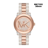 Đồng Hồ Nữ MK Runway MK7355 Màu Vàng Hồng Mix Acetate Trong Suốt Size 38mm