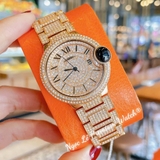 Đồng Hồ Nữ Jimi Jimi 86002 Mặt La Mã 36mm Đính Đá Dây Kim Loại Vàng Hồng Máy Pin
