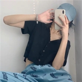 Áo Croptop Button (tay ngắn)