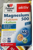 Magnesium 500mg Calcium Kalium Doppel herz