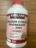 Kirkland Calcium Citrate Magnesium and Zinc 500 viên