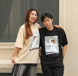 Áo thun couple CARINAMY form rộng DUCKIE