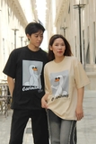 Áo thun couple CARINAMY form rộng DUCKIE
