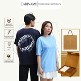 Áo thun couple CARINAMY form rộng A LETTER TEE