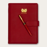 Set Quà Tặng Sổ da Bút ký MILL ĐỎ & PREMIER ĐỎ ASPENEY