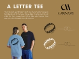 Áo thun couple CARINAMY form rộng A LETTER TEE