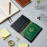 Bao da bò thật Passport cao cấp có nam châm Intrepid HAVIAS