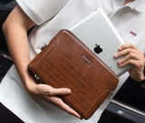 Clutch khóa mã số da bò vân cá sấu LOUIS HAVIAS™