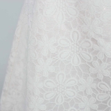 Wing Sleeve Apricot Blossom Vein White Dress