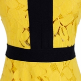 Flowering Mixed Black Yellow Sleeveless Dress