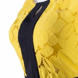 Flowering Mixed Black Yellow Sleeveless Dress