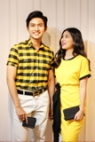 Couple 2 Pocket Shirt & Black Band Yellow Dress