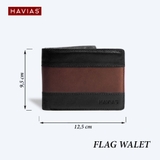 Ví ngang da bò FLAG Wallet