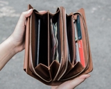 Clutch Da thật 2 khóa Handle HAVIAS