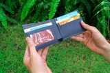 Ví da bò STRIPE Bifold Handcrafted Wallet