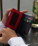 Ví Da Seashell Grid Frame Wallet