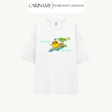 Áo thun SUMMER LEMON form rộng tay lỡ cotton 100%