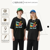 Áo thun SUMMER LYCHEE form rộng tay lỡ cotton 100%