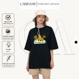 Áo thun SUMMER PEAR form rộng tay lỡ cotton 100%