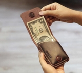 Ví Da Gerbera Handcrafted Mini Wallet