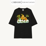 Áo thun SUMMER PEAR form rộng tay lỡ cotton 100%