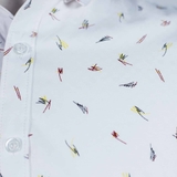 Premium White Shirt with Textured Scrawl Pattern