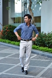 Premium Rippled Dark Blue Shirt with Pocket