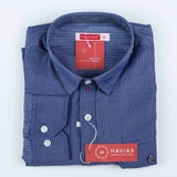 Premium Rippled Dark Blue Shirt with Pocket