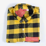 2 Pocket Yellow Black Short Sleeve Button Down Shirt