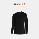 Áo Thun Cổ Tròn Tay Dài Cotton 100%  HAVIAS